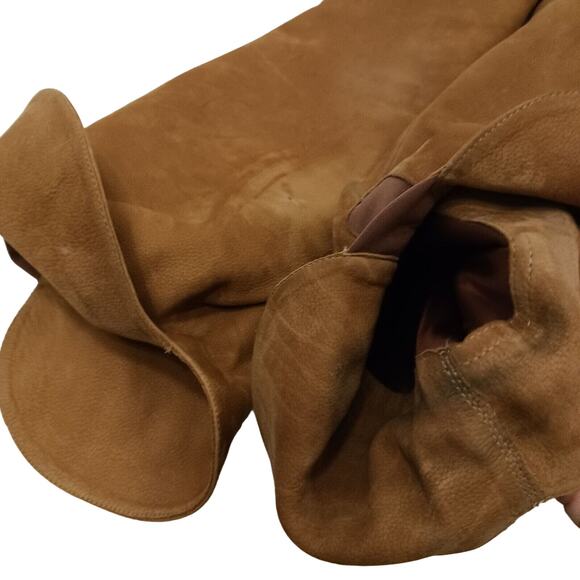 Stuart Weitzman Over the Knee Boot Size 6.5M SUEDE LEATHER Rust Brown Equestrian - Picture 8 of 16